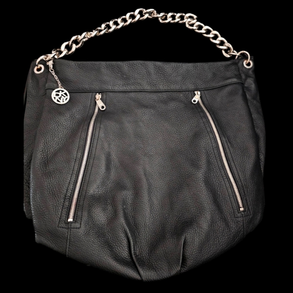 Vintage DKNY Black Leather Bag